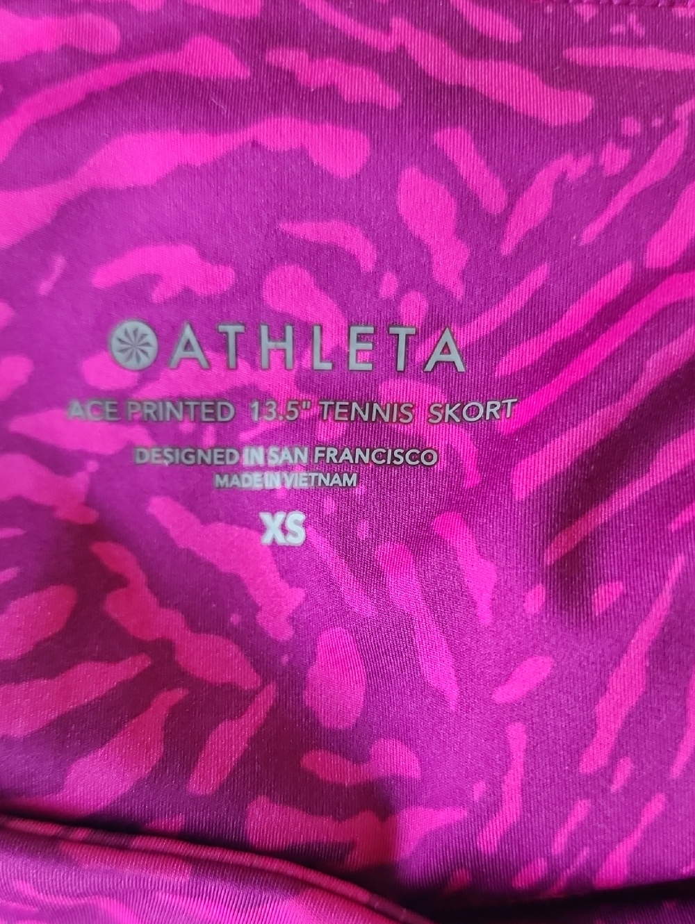 Athleta Ace Print Magnolia Purple Patterned Flared Tennis Pickleball Skirt Skort - Picture 6 of 9